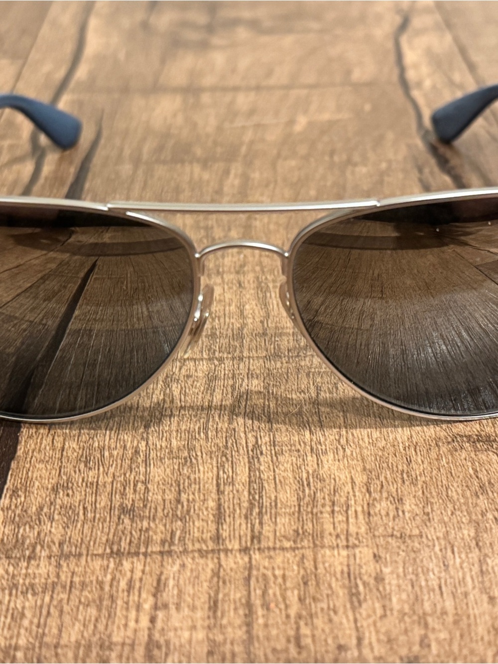 Ray-Ban Men’s Aviator Sunglasses - Brown Lenses, Silver Frame - Picture 3 of 5